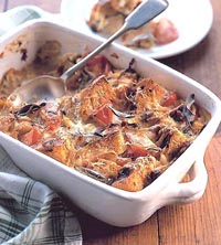 Cheddar and Onion Bread Pudding