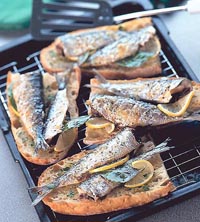 Sardines on Garlic Toasts