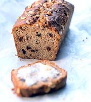 Banana and hazelnut tea bread